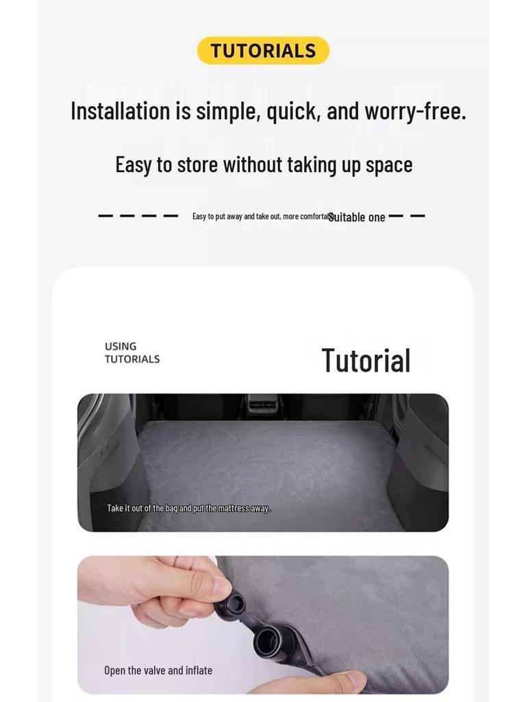 Надувной матрас для сна в багажник Honda CRV: Надувной матрас на заднее сиденье (Инфляция не требуется)