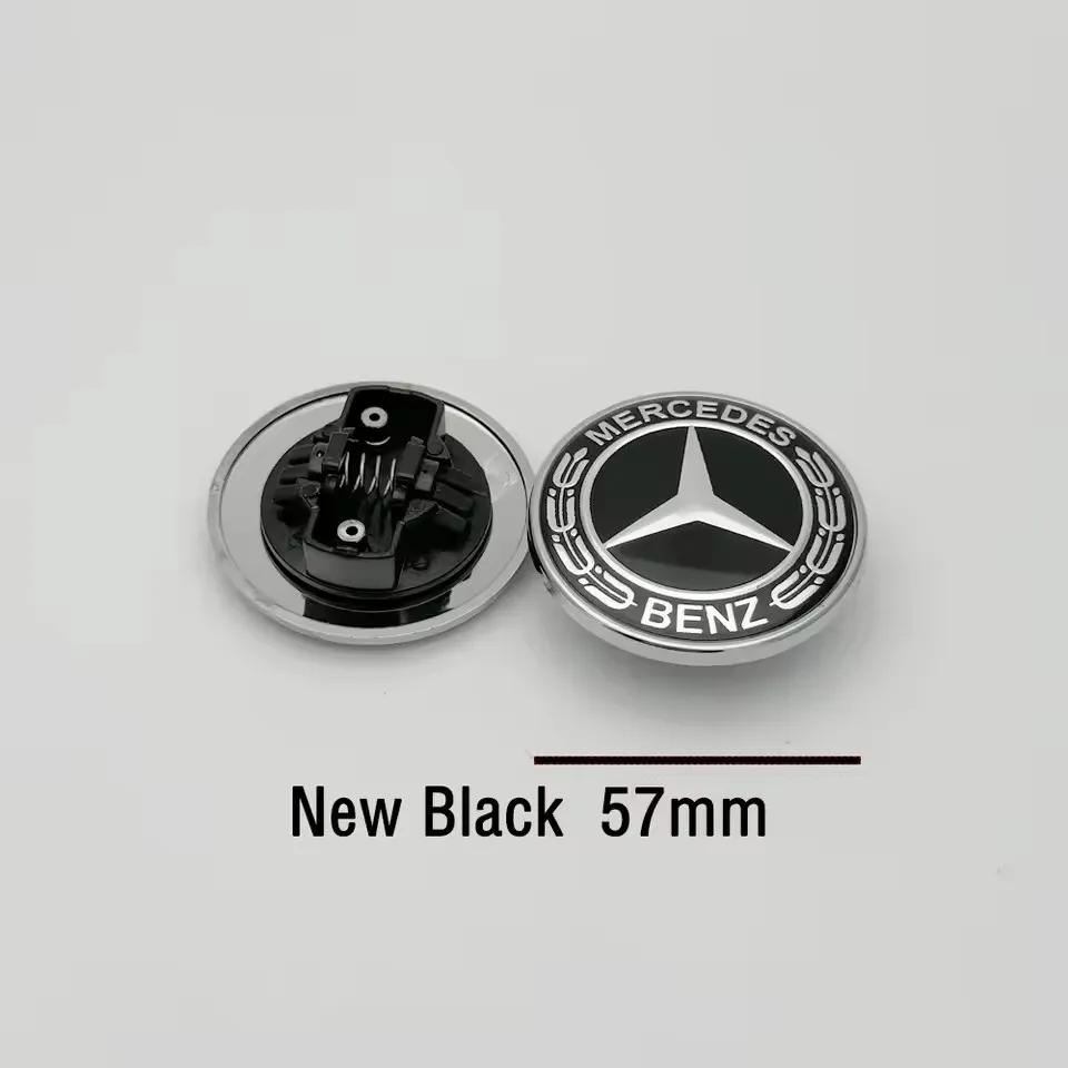 1pcs 57mm Car Front Hood Emblem Badge Bonnet Car Accessories For Mercedes Benz W204 W124 W201 W202 W212 W220 W205 GLA CLA AE1