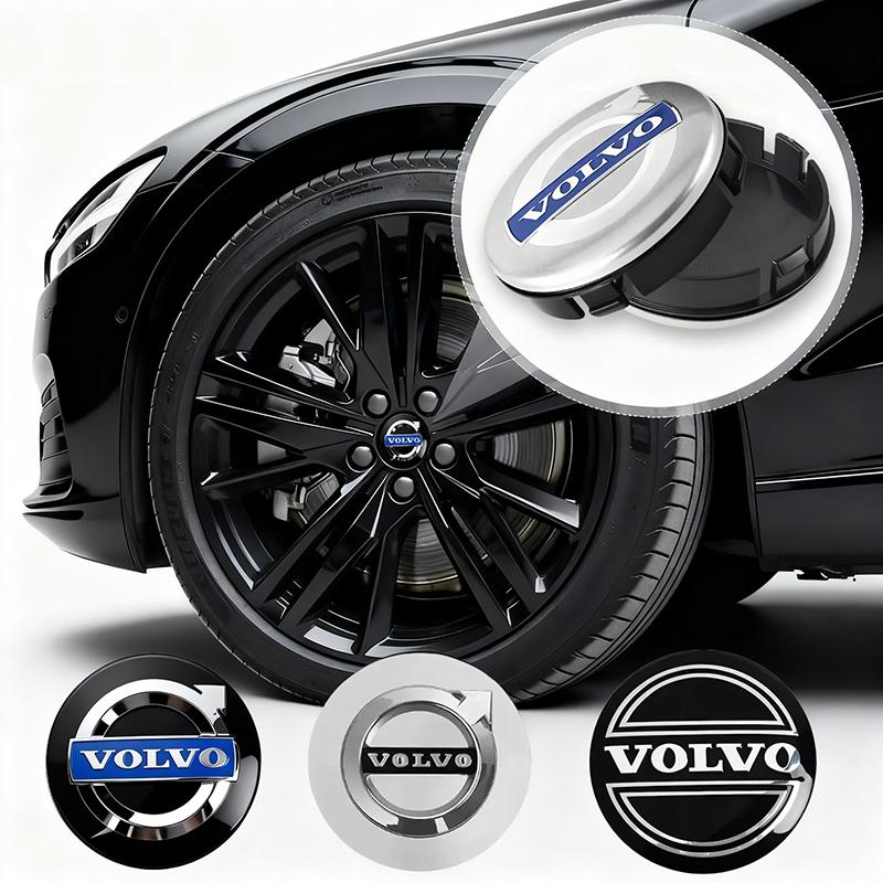 4Pcs ABS 64mm Car Wheel Center Hub Center Cap Rim Hub Dustproof Cover Emblemem For Volvo S60 S60L S80 S80L S90 V40 V60 V90 XC60