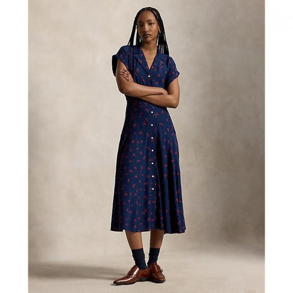Polo Ralph Lauren Women S Floral Crepe Cap Sleeve ShirtdreSS wmpodrSnfa21183410