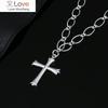 Модное классическое ожерелье из 925 пробы с крестом из серебра для женщин, роскошные дизайнерские ювелирные изделия, свадебные вечеринки, рождественские подарки