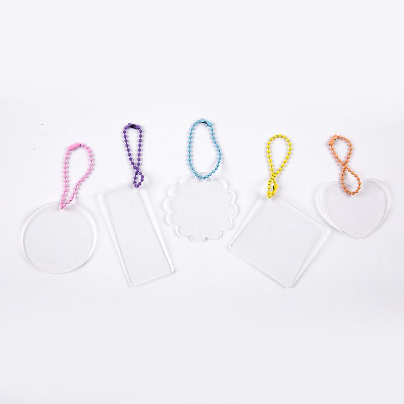 10 шт. прозрачные акриловые заготовки диски DIY брелки прозрачные акриловые аксессуары