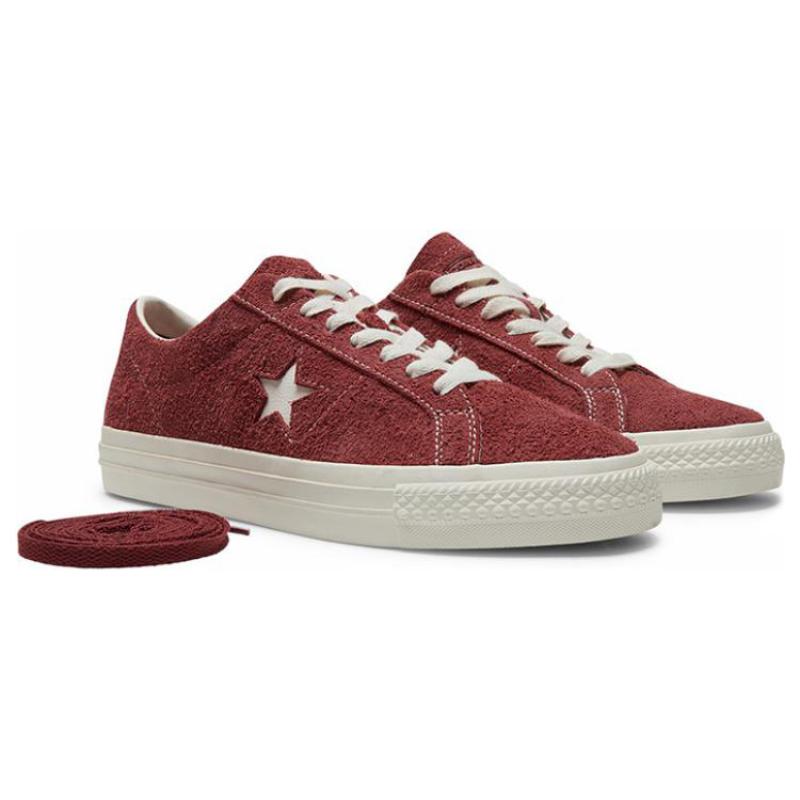Converse One Star comfortable and versatile non-slip lightweight and breathable low-top board shoes unisex reddish brown