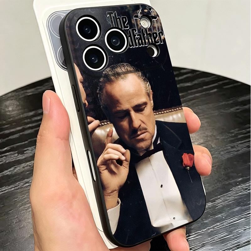 The Godfather TV Soft Phone Case for iPhone 16 16E 17 Air 15 Pro Max 14 Plus 13 Mini 11 12 7 Black Cover Back Shell