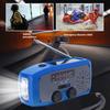 Emergency Solar Radio with LED Flashlight Compact Design Portable Hand Crank Solar Powered Rechargeable AM/FM Radio