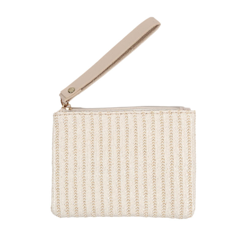 Женская летняя соломенная сумка с вертикальной полоской, новая мини-сумочка, кошелек, сумка для карт, женские клатчи и браслеты