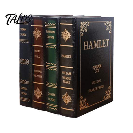 Декоративные украшения в виде фальшивых книг Талос, Полая конструкция с откидной крышкой для хранения, Декоративная коробка в винтажном стиле, для журнального столика, книжной полки