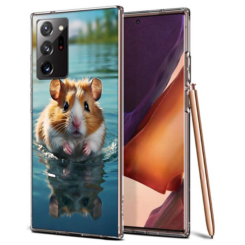 Чехол для телефона с хомяками в шляпах и ушами для Samsung A55 A35 A25 A15 A07 A05S A16 A17 A26 A36 A37 A56 A57 Galaxy Note 20 10 A50S