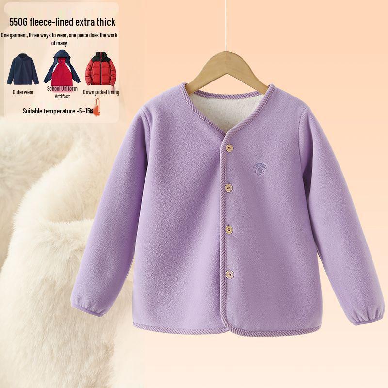 2024 Теплая флисовая куртка для мальчиков - Утепленная для осени/зимы