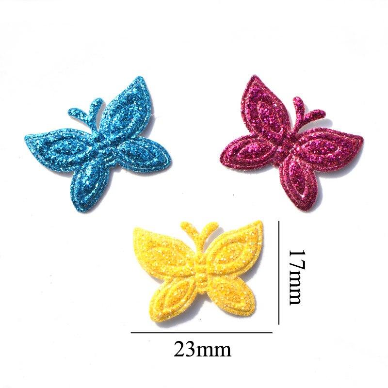 60 шт. смешанные блестящие кожаные аппликации в виде бабочек для одежды своими руками, принадлежности для шитья, детские аксессуары для декора для рукоделия