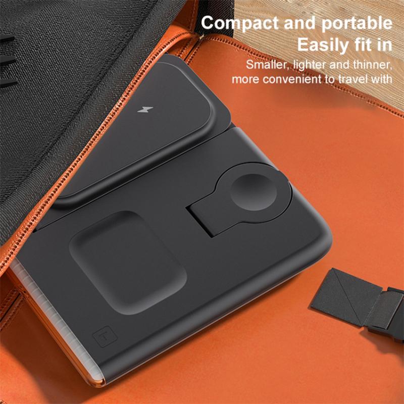 C27 15W Foldable Wireless Charger Magnetic Charging Pad with Ambient Light