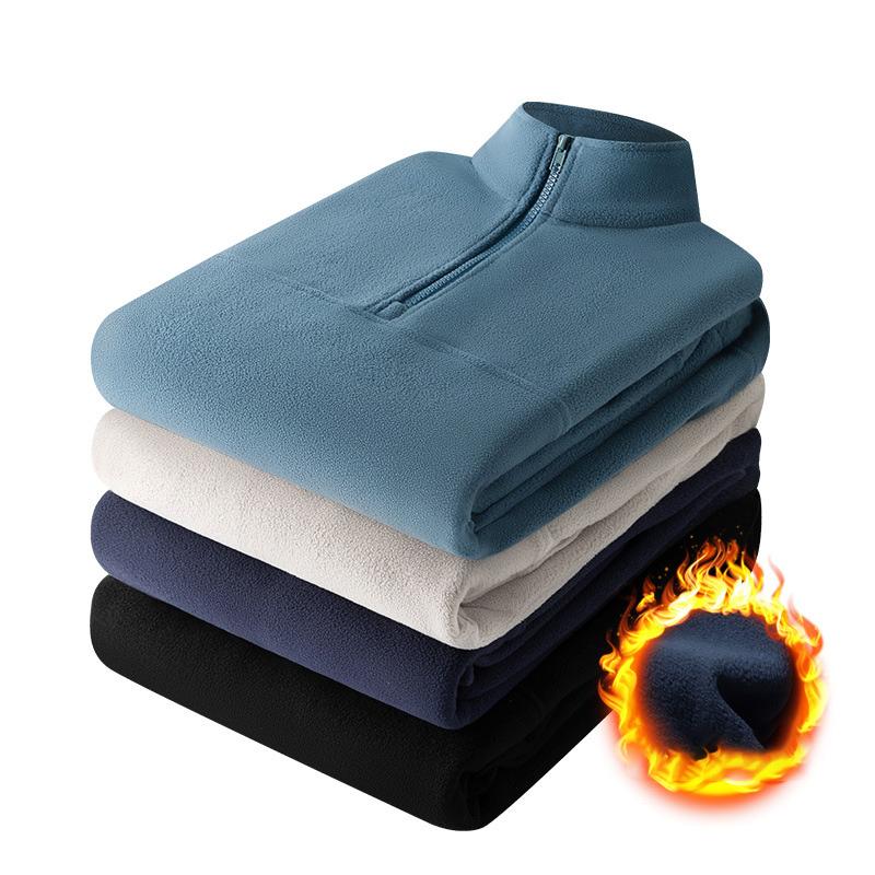 Осень и зима новая четырехцветная флисовая мужская куртка корейской версии модная флисовая куртка