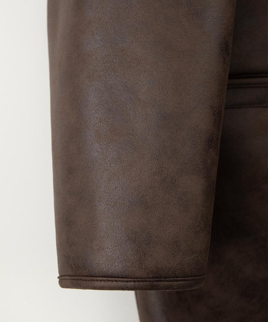 Somewherebutter Vintage Shearling Mustang - Dark Brown