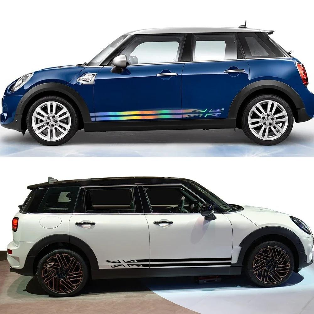 Car Door Side Stickers Union Jack Style Vinyl Decals Car Decor Accessories For MINI Cooper S JCW R55 R56 F55 F56 F60 R60 R61 F54