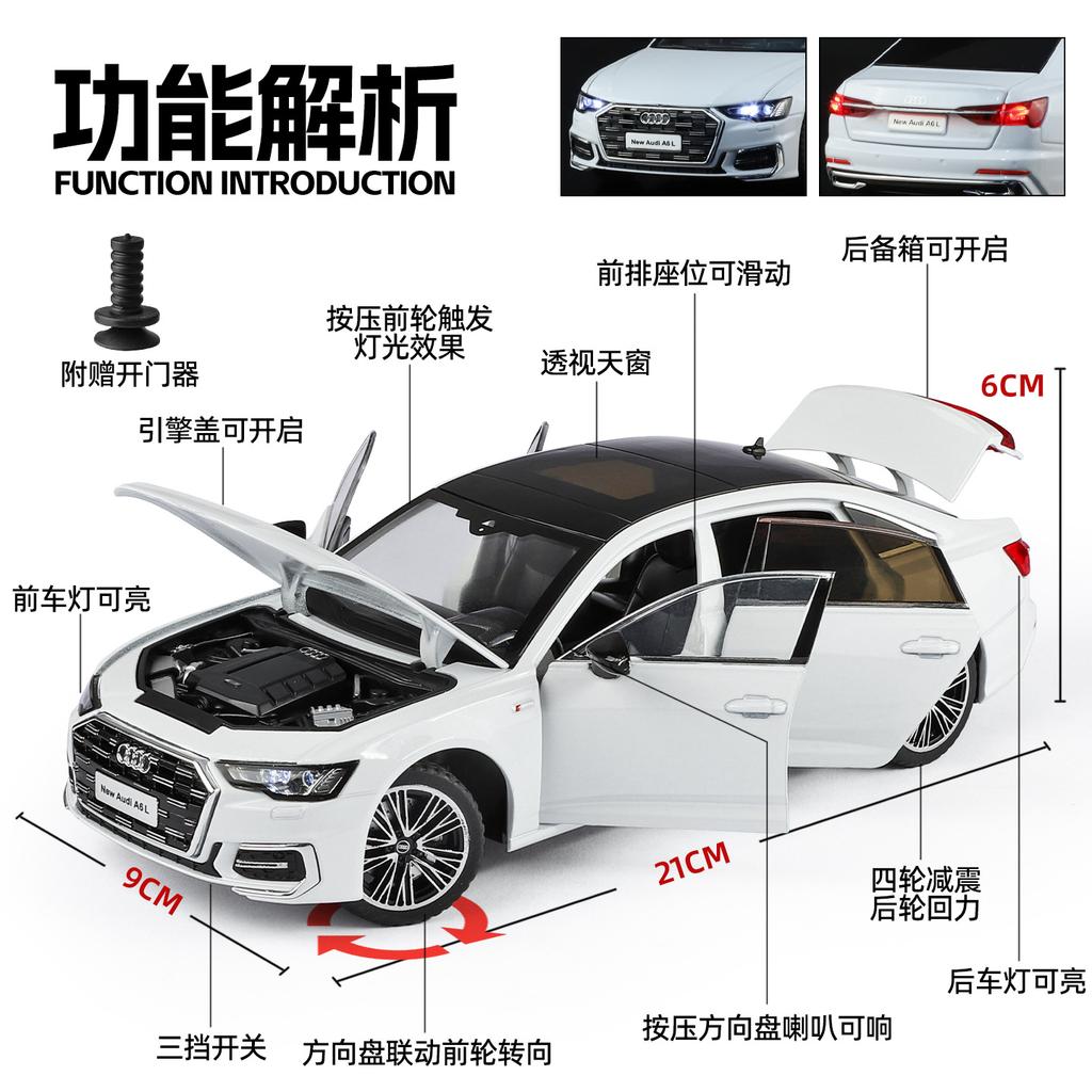 1:Масштаб 1:24 Модель автомобиля Honda Accord A6L Игрушка Металлический корпус Прочный долговечный автомобиль Амортизация Двери открываются Миниатюрные модели Детские игрушки