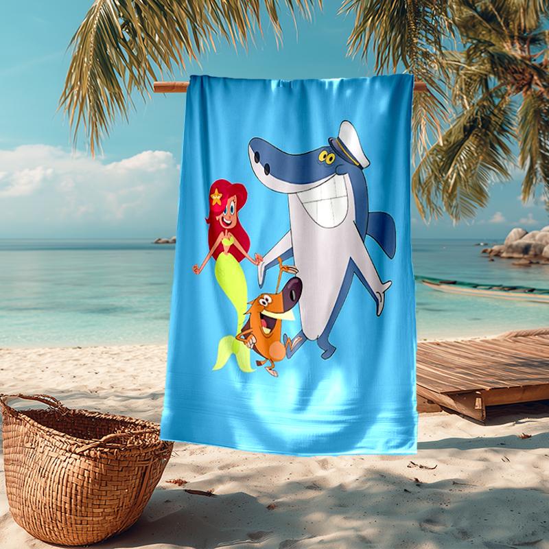 Ultra-Soft Beach Towel with Zig & sharko Theme,Ideal for Pool - Camping, Diving - Perfect Travel Essential, Vibrant Beach Towel.