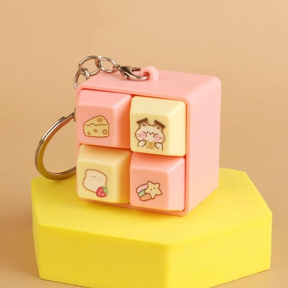 Portable Keyboard Fidget Keychain Sounding Stress Relief Keyring New Clicker Pendant School