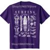 Funny Surfboard Surfing Vintage Patent Surfer T Shirts Men Cotton Humor Streetwear Tee Shirt Short Sleeve Unisex Loose Clothing