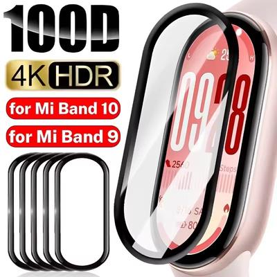 1-5 шт. Защитная пленка для экрана для Xiaomi Mi Band 10, изогнутая, полное покрытие, защитная пленка для Mi Band 10 9, аксессуары-защитники