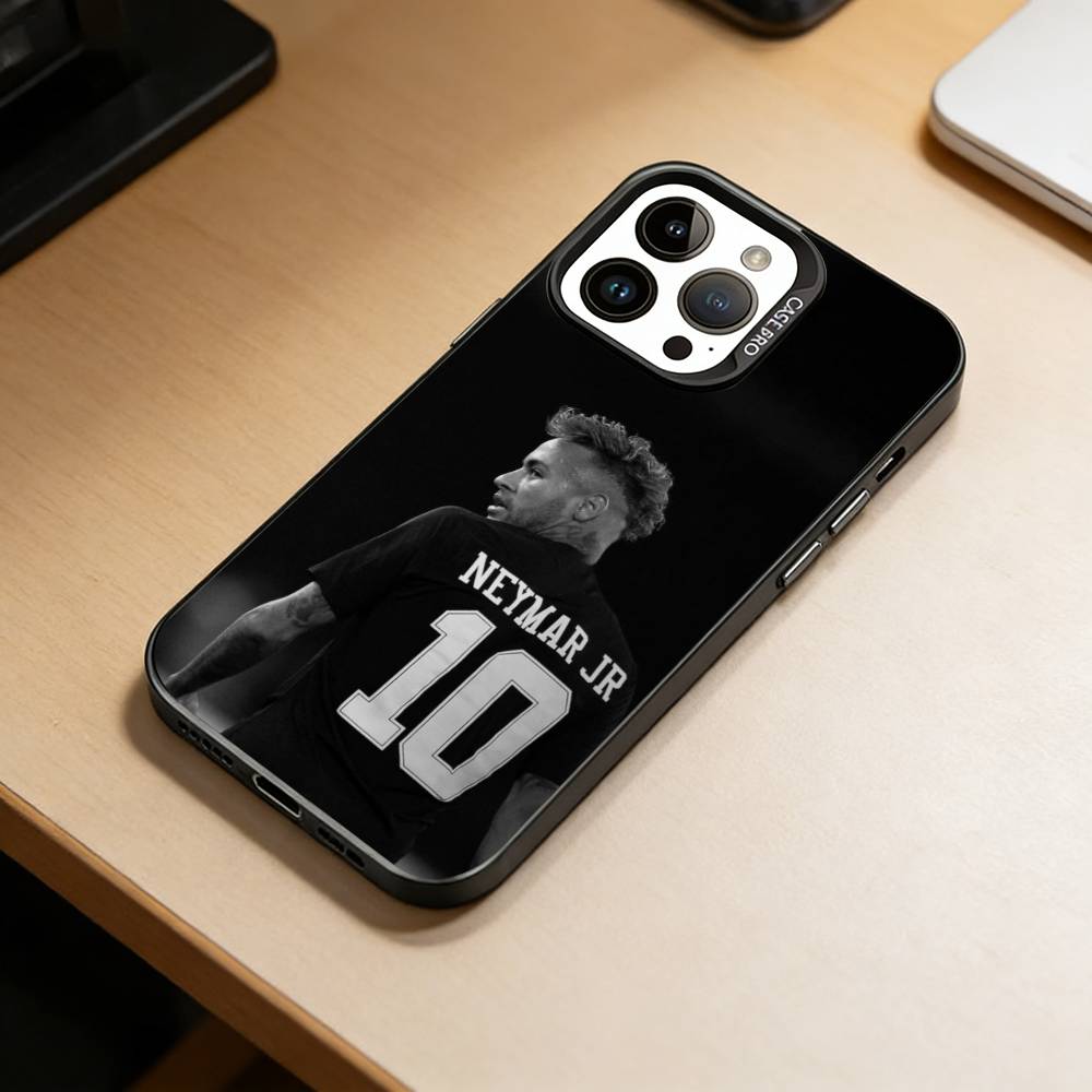Футбольный 10 Для NEYMAR JR Чехол для телефона Для iPhone 17,16,15,14,13,12,11 Plus,Pro Max,XS,Цветной Посеребренный Внутренний Чехол