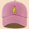 Banana pattern fun printed baseball cap, comfortable and breathable peaked cap, fashionable and casual