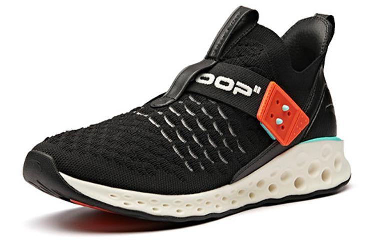 Men's Sneakers Anta Comfortable Cushioning Low top Running Shoes Men's Black Orange