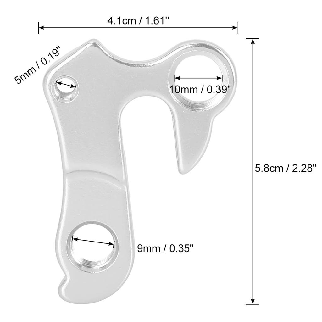 X AUTOHAUX Велосипедный крюк заднего переключателя рамы, Алюминиевый сплав, Петух рамы, Совместим с Giant, ATX, 2 штуки