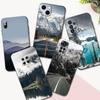 Black Tpu Case For Samsung Galaxy M53 M13 M62 A12 A22 A32 A42 A52 A72 4g 5g A20S Back Cover Mountain Tree Forest Peak Mist
