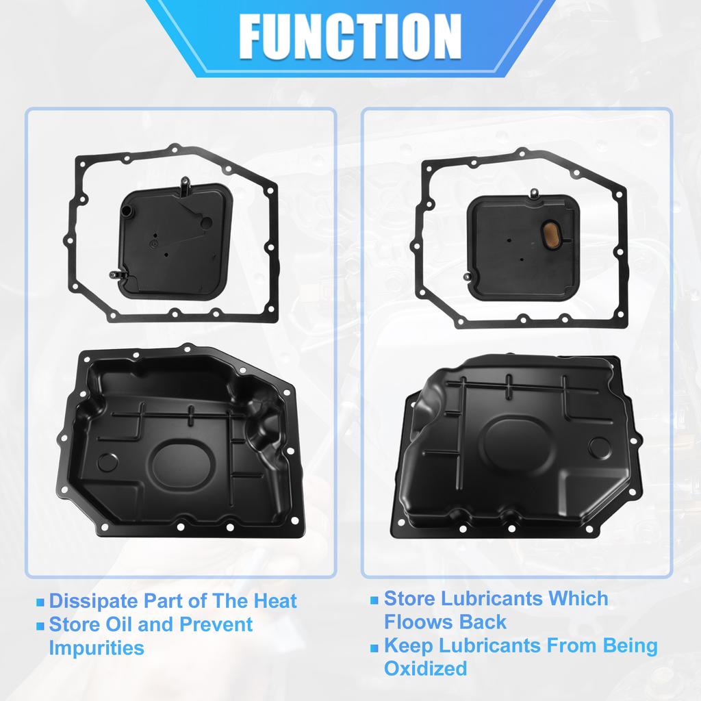 UXCELL 1 Set Transmission Oil Pan with Filter and Gasket No.68059549AA for Chrysler