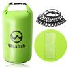 Washsh Laundry Bag, Dry Bag, Travel Bag, Travel Accessory, Disaster Preparedness, Outdoor, Laundry Bag, Laundry Net [Includes Washing Strap] (10L, Gre