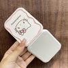 Cartoon Sanrio Hello Kitty Folding Clamshell Mirror Makeup Mirror With Comb Portable Creative For Women Girls Handheld Mirror