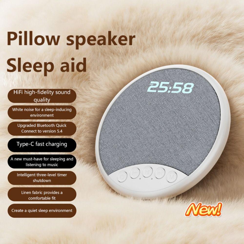 Timed Shutdown Pillow Speaker Ultra Thin White Noise Speaker Sleeping Bluetooth Speaker Sleep Aid