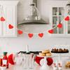 Украшения в виде сердечек на День святого Валентина, деревянные сердечки, гирлянда из деревянных бусин для украшения на день святого Валентина