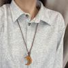 Ручная работа, подвеска-круассан с узлом из щелочи, ожерелье - нишевый аксессуар, цепочка для свитера для женщин
