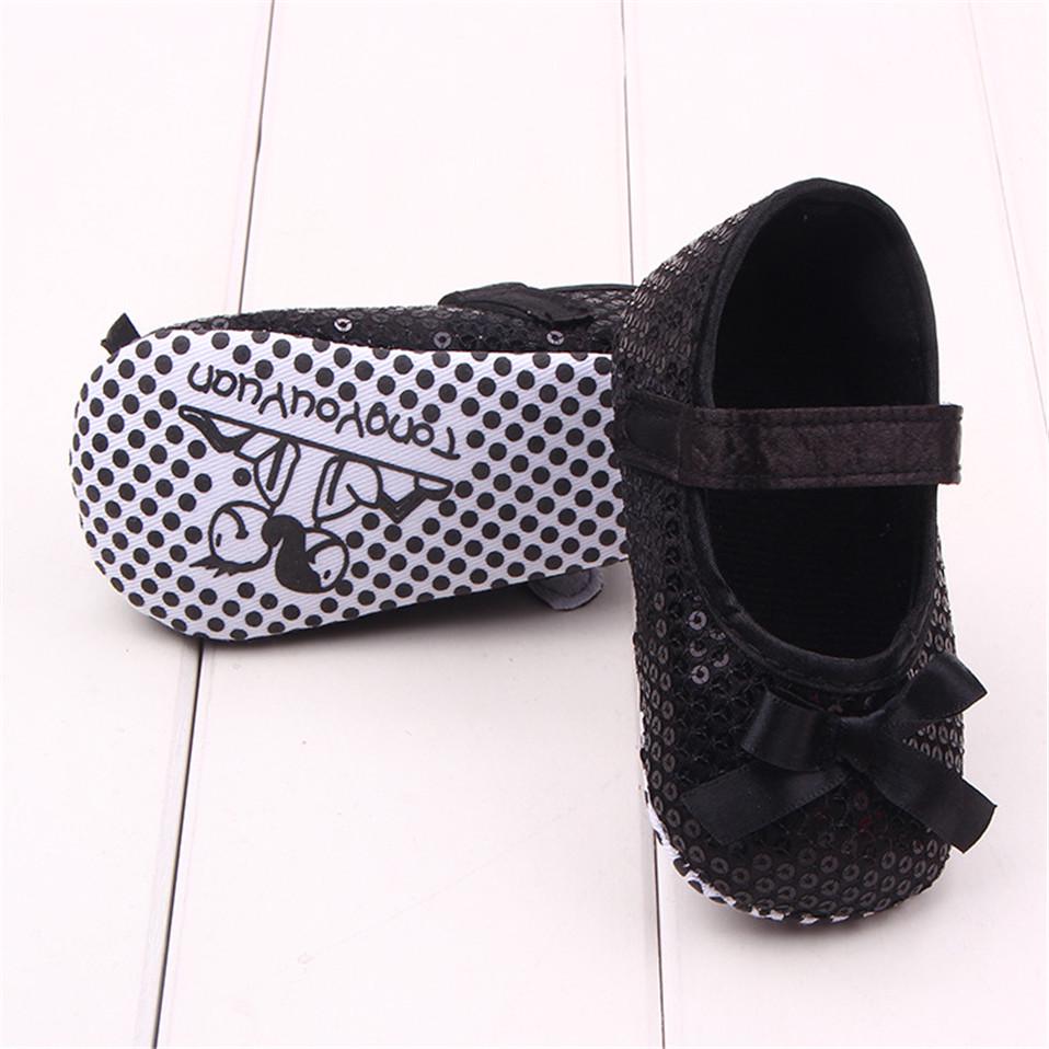 Baby Girl Shoes Spring Autumn Infant Toddler Pre-walker Shoes Bling Bow Princess Newborn Baby Soft
