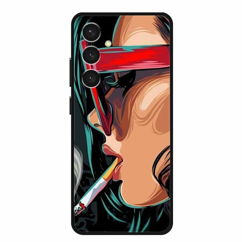 For Samsung S24 Plus Phone Case S24Plus Black Silicone Soft Back Cover Case For Samsung Galaxy S24 Plus Case S 24 Plus Funda Bag