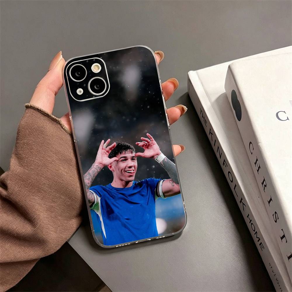 Чехол для телефона Enzo Fernandez для iPhone 17, 16, 15, 14, 13, 12, 11 Plus, Pro Max, Мягкий прозрачный чехол