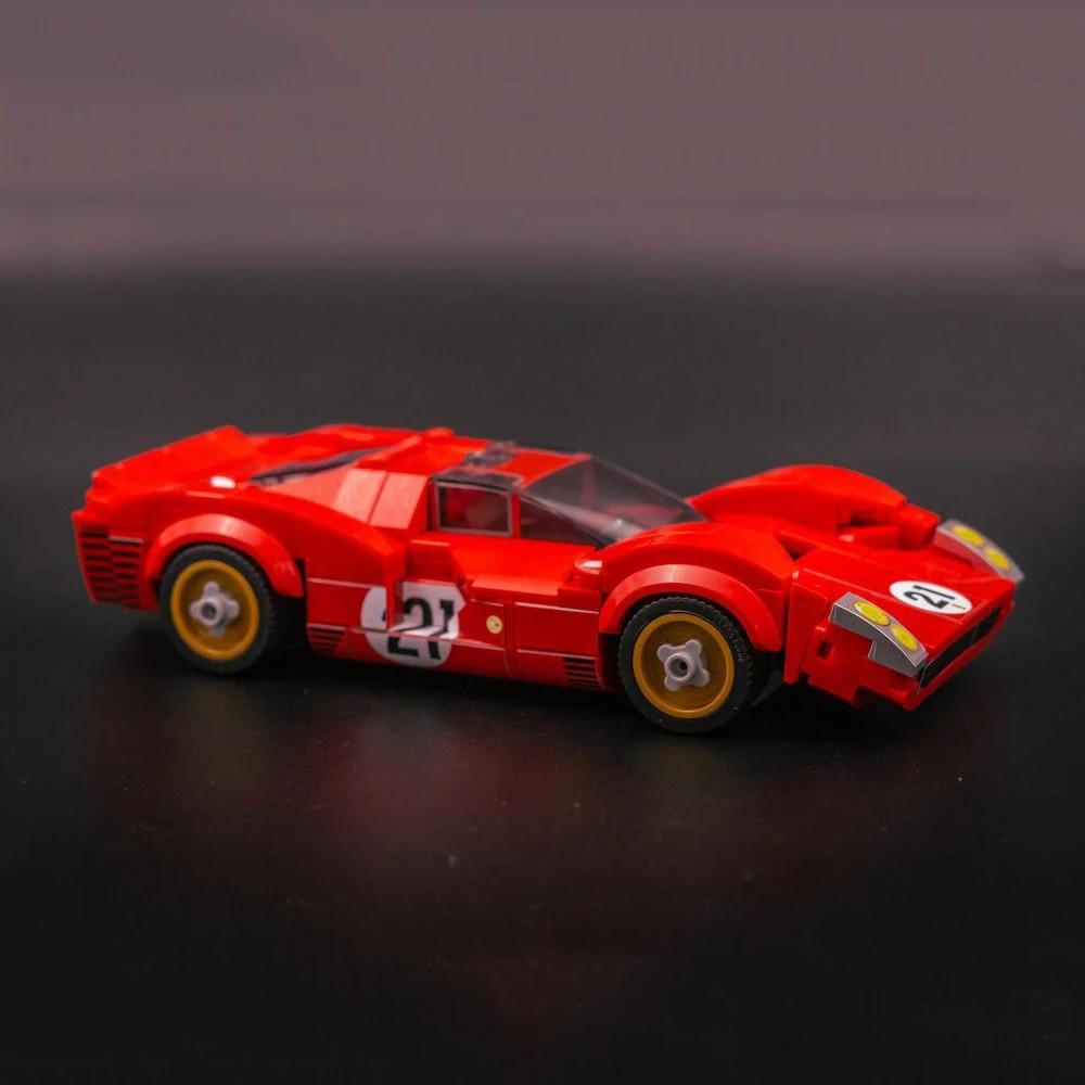 Креативный гараж MOC Speed Champions 330 P3 Гоночный GT40 Спорткар Строительные блоки Сборная игрушка Кирпичик Детские подарки на день рождения