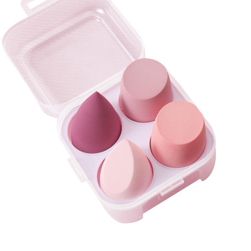 4pcs Makeup Sponge Powder Puff Dry and Wet Combined Beauty Cosmetic Ball Foundation Powder Puff Bevel Cut Make Up Sponge Tools