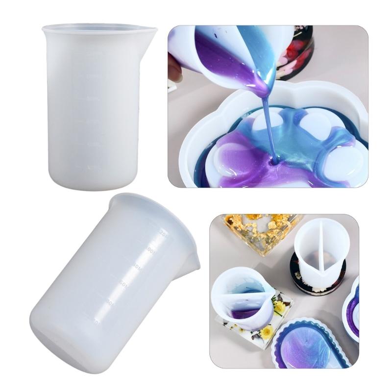 Прочные силиконовые мерные стаканчики 120 мл, большой емкости. Дизайны для рукоделия и кухонного использования. Безопасные материалы