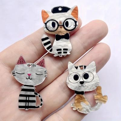 6 шт. микс каваи милые кошки плоские украшения для DIY бижутерии ожерелья подвески аксессуары для волос