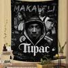 Рэпер 2Pac TTupac SShakur Певец Мультяшный Гобелен Искусство Научная Фантастика Комната Домашний Декор Искусство Домашний Декор