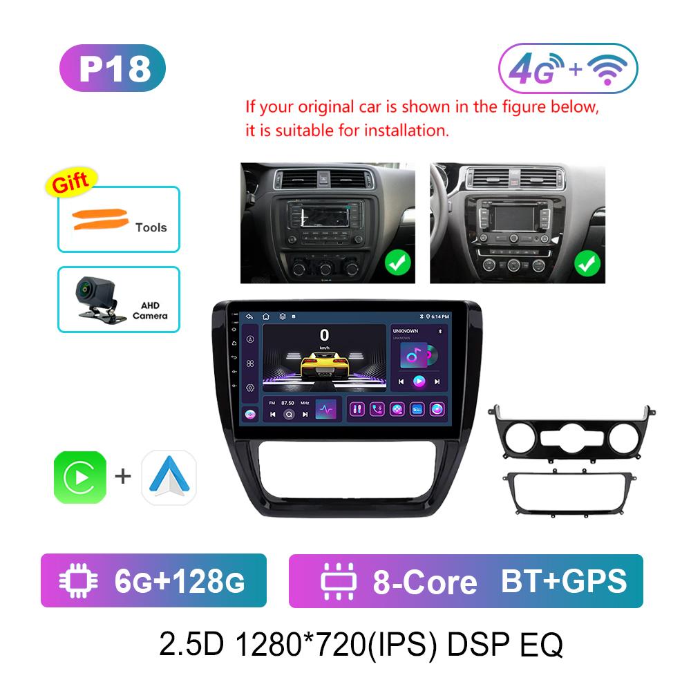 Система Android для VW Volkswagen Jetta 6 2011 - 2018 Navi GPS WiFi Автомобильный видео-мультимедийный проигрыватель DSP Stereo 4G HD Screen Bluetooth