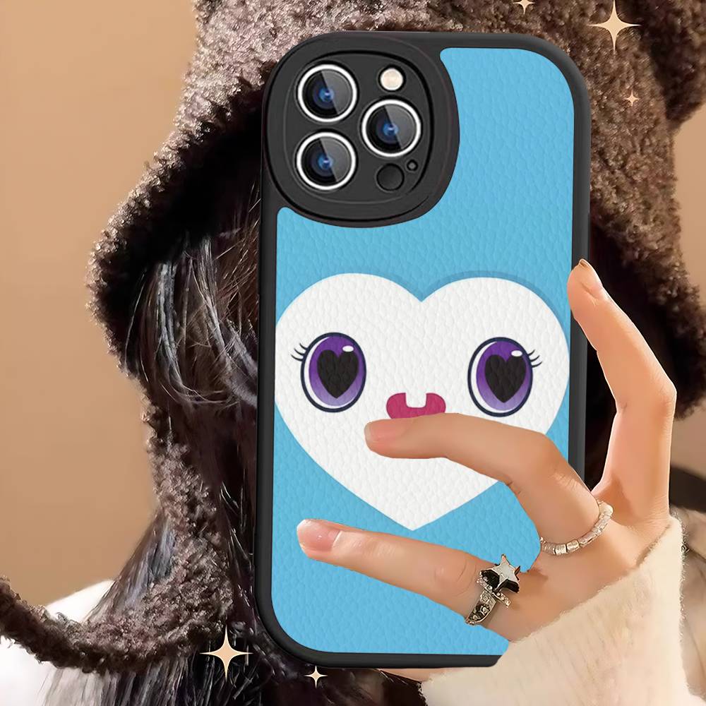 Laburi Twice-Lovelys Leather Phone Case For IPhone 16 14 15 Pro Plus 13 12 11 Pro Max Silicone Cover