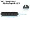 AHASTYLE WG144 Silicone Cable Clip Wire Organizer 5-Hole Adhesive Cord Management
