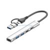 R6FF Multiports USB C Hubs Adapters With Fast Speed Data Transfer And 3.5mm For Laptop Accessories
