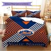 Name Custom New York Mets Pattern Bedding Set Quilt Cover Pillowcase Home Decor Gift (1 * duvet cover + 2 * pillowcase, without core)