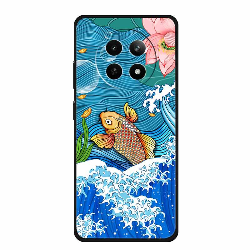 Мягкий чехол с тиснением, текстурированный, цветной для телефона Realme 12 5G