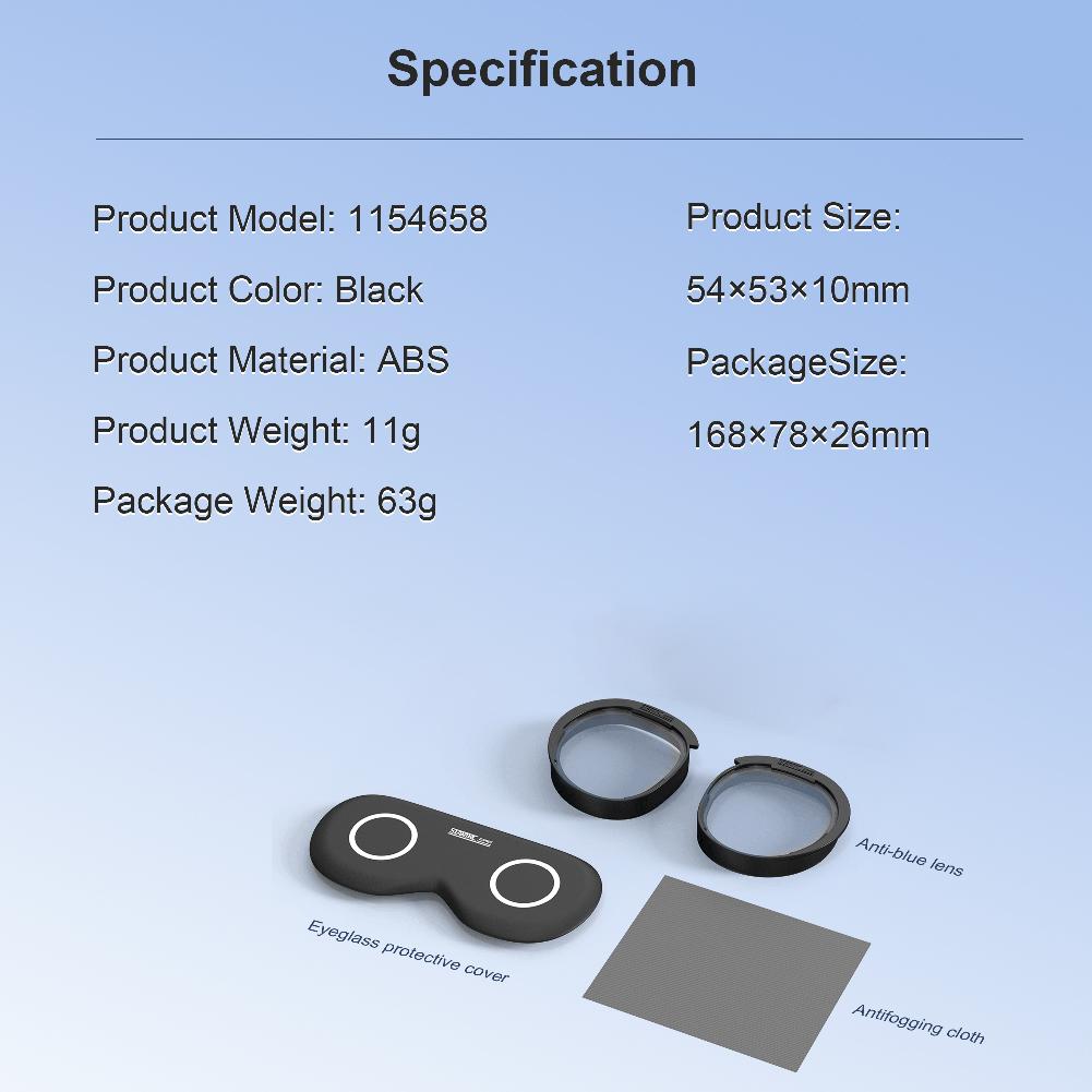 Для Meta Quest 3S Линзы с защитой от синего света Антизапотевающие Антицарапающие Кольцевые линзы Оптические линзы для VR-очков Meta Quest 3S