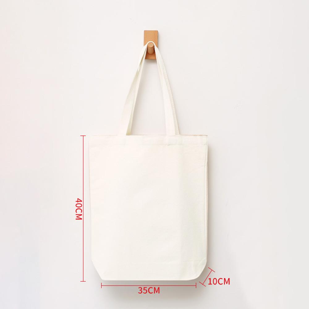 Folding Canvas Bag Reusable Shopping Bag Unisex Eco-Friendly Tote Bags Diy Shoulder Bag Grocery Handbag New